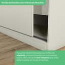 Ver imagem 7 de Guarda Roupa Casal Modulado 5 Peças com Espelho e Cabeceira 10 Portas 12 Gavetas Seletto Areia Bege/HP