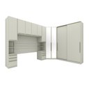 Ver imagem 2 de Guarda Roupa Casal Modulado 5 Peças com Espelho e Cabeceira 10 Portas 12 Gavetas Seletto Areia Bege/HP