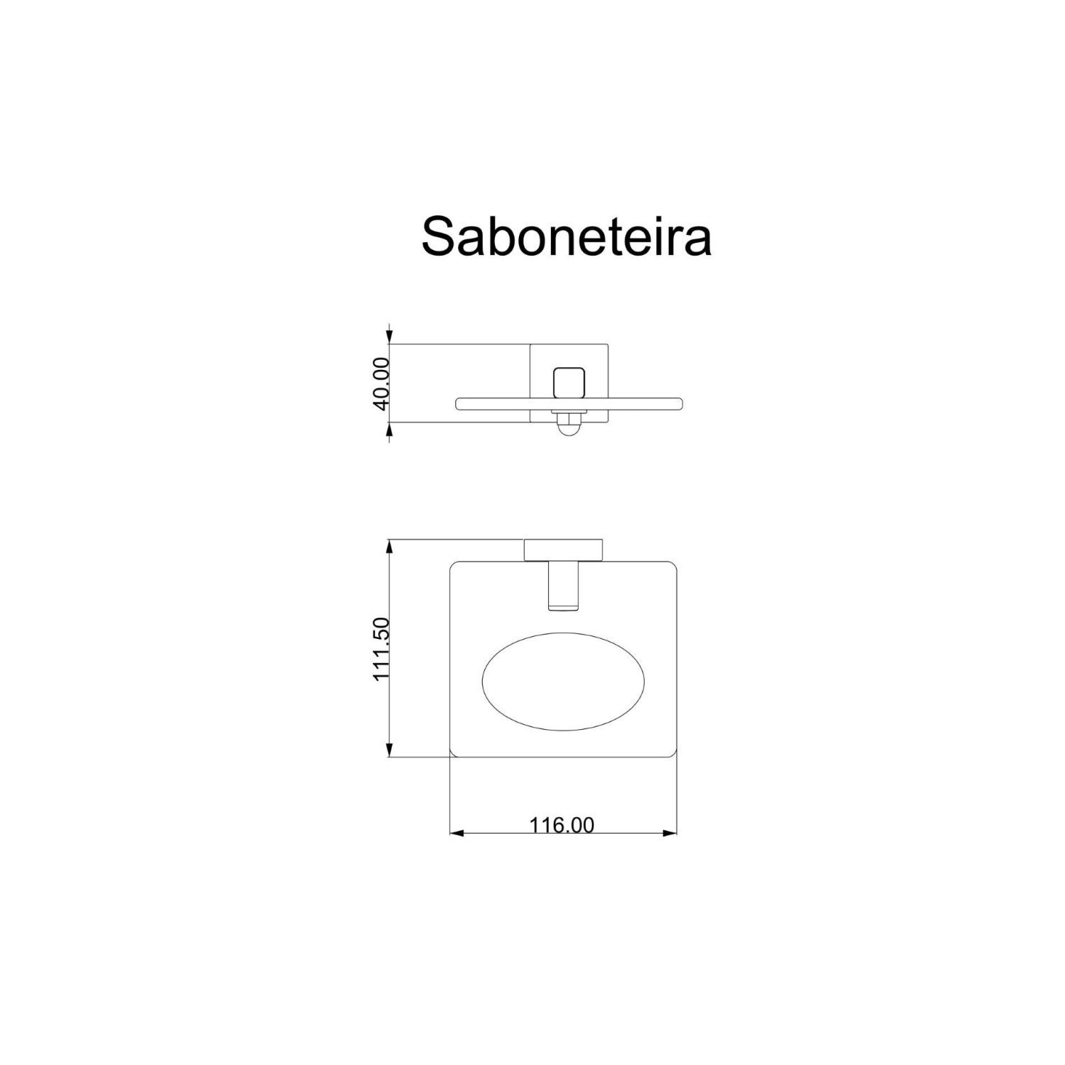 Saboneteira Inox Square SQ12120 Ducon Metais - 2