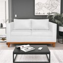 Ver imagem 1 de Sofá 2 Lugares 140cm Suede Esper Branco