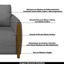 Ver imagem 4 de Kit 2 Poltronas Decorativas Pés Madeira Maceió Linho Chumbo - Gran Belo