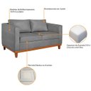 Ver imagem 6 de Sofá 2 Lugares 140cm Suede Esper Cinza