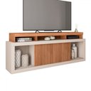 Ver imagem 2 de Rack para Tv 75 Polegadas 2 Portas com Ripado Aegon Freijo/off White - Caemmun