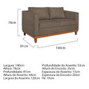 Ver imagem 3 de Sofá 2 Lugares 140cm Suede Esper