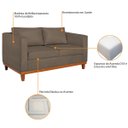 Ver imagem 6 de Sofá 2 Lugares 140cm Suede Esper Marrom