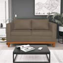 Ver imagem 1 de Sofá 2 Lugares 140cm Suede Esper Marrom