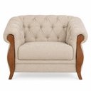 Ver imagem 5 de Poltrona Decorativa 121cm Pugle Linho Bege - Sallar Home