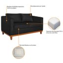 Ver imagem 6 de Sofá 2 Lugares 140cm Suede Esper Preto