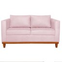 Ver imagem 4 de Sofá 2 Lugares 140cm Suede Esper Rosa Bebê