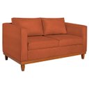Ver imagem 2 de Sofá 2 Lugares 140cm Suede Esper Laranja Terracota
