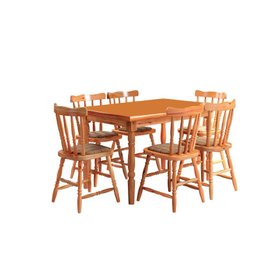 Conjunto Sala de Jantar Daiana Mel Acetinado - Piratini - 1