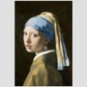 Quadro Vermeer Moça Com O Brinco De Pérola Vinil Moldura Preta 30X20Cm - 2