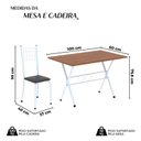 Ver imagem 3 de Conjunto de Mesa Tampo em MDF com 4 Cadeiras Dany Branco/Preto/Cinamomo