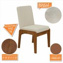 Ver imagem 6 de Mesa Redonda Messina 4 Cadeiras Estofadas Freijó/pto/bouclé Off - M.a Freijó/preto/bouclé Off