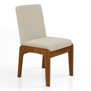 Ver imagem 5 de Mesa Redonda Messina 4 Cadeiras Estofadas Freijó/pto/bouclé Off - M.a Freijó/preto/bouclé Off