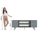 Ver imagem 6 de Rack para TV até 55 Polegadas Madesa Copenhagen Cinza Cor:Cinza