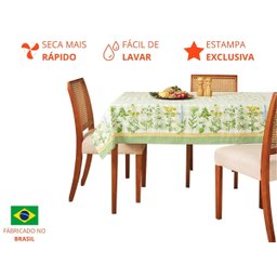 Toalha de Mesa Quadrada Lepper 4 Lugares Pop 1,40m x 1,40m Horta - 5