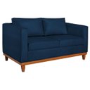 Ver imagem 2 de Sofá 2 Lugares 140cm Suede Esper Azul Marinho