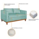 Ver imagem 6 de Sofá 2 Lugares 140cm Suede Esper Azul Tiffany
