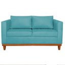 Ver imagem 4 de Sofá 2 Lugares 140cm Suede Esper Azul Turquesa
