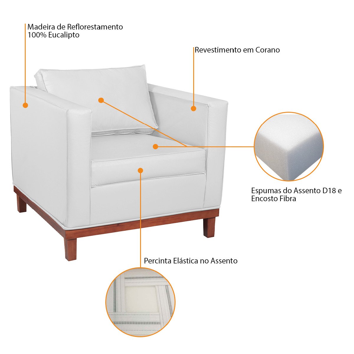 Poltrona Decorativa Corano Esper  - 6