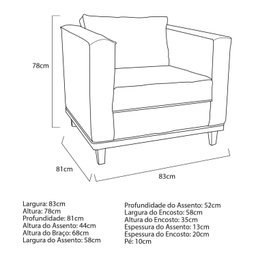 Poltrona Decorativa Corano Esper  - 3