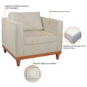 Ver imagem 6 de Poltrona Decorativa Linho Esper Bege