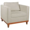 Ver imagem 2 de Poltrona Decorativa Linho Esper Bege