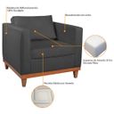 Ver imagem 6 de Poltrona Decorativa Linho Esper Cinza Chumbo