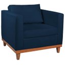 Ver imagem 2 de Poltrona Decorativa Suede Esper Azul Marinho
