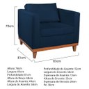 Ver imagem 3 de Poltrona Decorativa Suede Esper