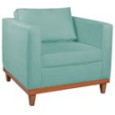 Ver imagem 2 de Poltrona Decorativa Suede Esper Azul Tiffany