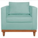 Ver imagem 4 de Poltrona Decorativa Suede Esper Azul Tiffany