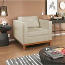 Ver imagem 1 de Poltrona Decorativa Suede Esper Bege