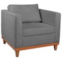 Ver imagem 2 de Poltrona Decorativa Suede Esper Cinza