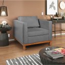 Ver imagem 1 de Poltrona Decorativa Suede Esper Cinza
