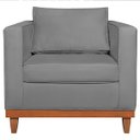 Ver imagem 4 de Poltrona Decorativa Suede Esper Cinza