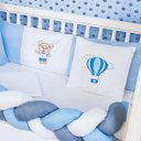 Ver imagem 3 de Kit Jogo de Berço Balão Menino 6 Peças Azul Preço Baixo