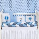 Ver imagem 1 de Kit Jogo de Berço Balão Menino 6 Peças Azul Preço Baixo