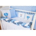 Ver imagem 2 de Kit Jogo de Berço Balão Menino 6 Peças Azul Preço Baixo