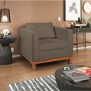 Ver imagem 1 de Poltrona Decorativa Suede Esper Marrom