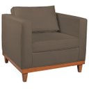 Ver imagem 2 de Poltrona Decorativa Suede Esper Marrom
