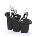 Ver imagem 1 de Escorredor Max Seca de Plástico com Divisórias para Talheres - Preto