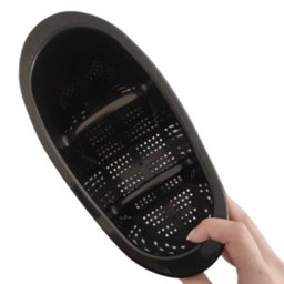 Escorredor Max Seca de Plástico com Divisórias para Talheres - Preto - 2