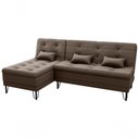 Ver imagem 1 de Sofá Cama com Chaise 3 Lugares 2,00 Mts Nice Matrix Marrom