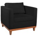 Ver imagem 2 de Poltrona Decorativa Suede Esper Preto