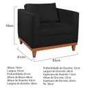 Ver imagem 3 de Poltrona Decorativa Suede Esper 