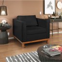 Ver imagem 1 de Poltrona Decorativa Suede Esper Preto