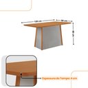 Ver imagem 4 de Mesa de Jantar Diane 120cm Tampo Mdf Laminado com 4 Cadeiras Safira Moderna Mobília