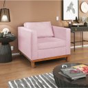 Ver imagem 1 de Poltrona Decorativa Suede Esper Rosa Bebê